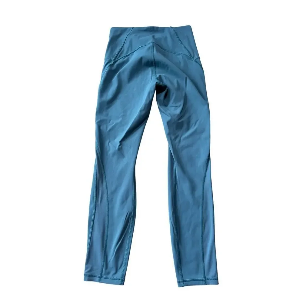 LULULEMON ALIGN No Line, High Rise Leggings, Green/Gray; size 6 - Picture 2 of 12